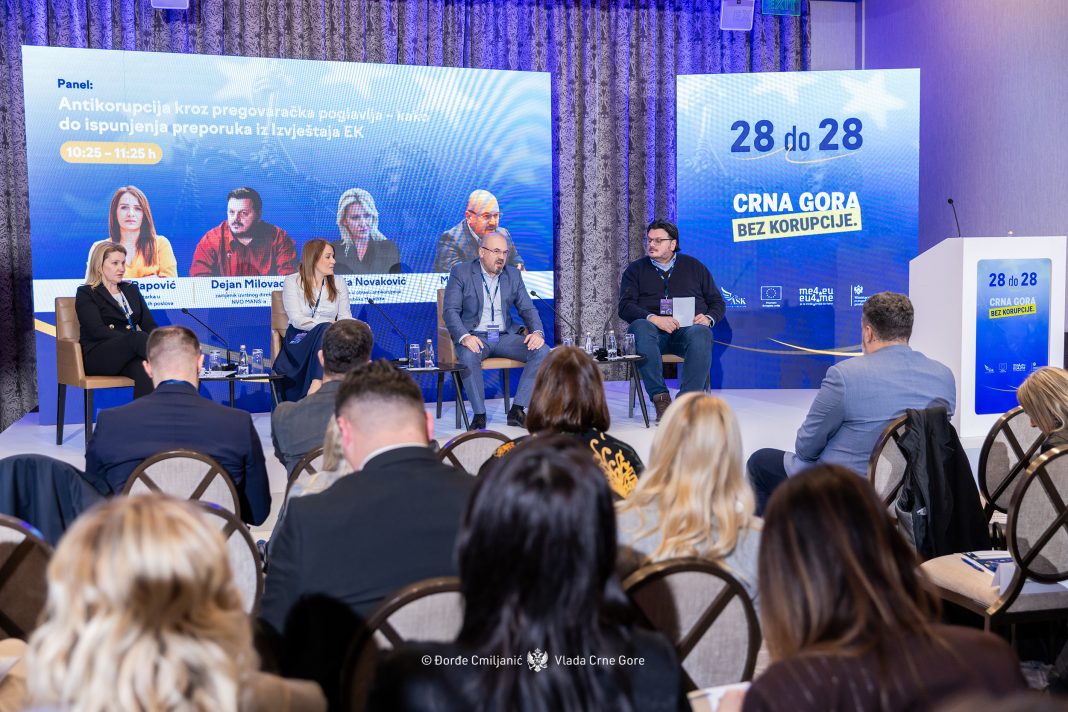 Borba protiv korupcije na putu ka EU: Zajedno do konkretnih rezultata za zatvaranje pregovaračkih poglavlja Borba protiv korupcije na putu ka EU: Zajedno do konkretnih rezultata za zatvaranje pregovaračkih poglavlja